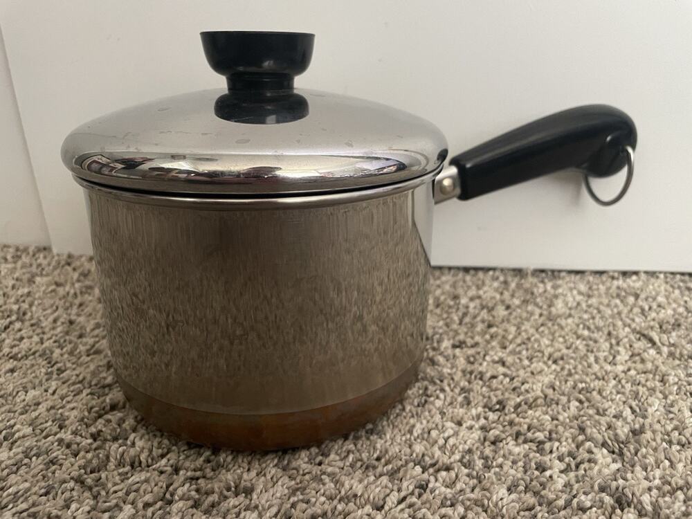 REVERE WARE 1 1/2 Qt. Saucepan & Lid Stainless/Copper Clad USA